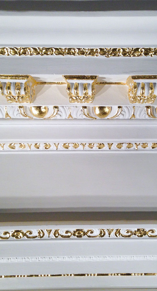 Architectural gilding work in a private house in Kensington